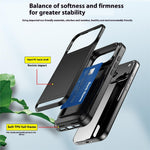 For iPhone 18 Pro / 17 Pro Case with Sliding Card Holder PC + TPU Phone Back Cover