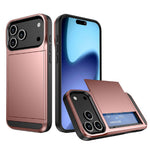 For iPhone 18 Pro / 17 Pro Case with Sliding Card Holder PC + TPU Phone Back Cover