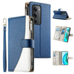 For Xiaomi Redmi 15 5G (Global) (169mm) Case Zipper Wallet Color Splicing Leather Flip Phone Cover with Straps