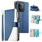 Xiaomi Redmi 15C 4G (Global) (171mm) / Poco C85 4G (171mm) etui med lynlås, pung, farvekombinationer, læder, flipdesign og remme til mobiltelefon