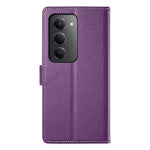 Xiaomi Redmi 15 5G (Global) (169mm) etui med magnetisk trykknap, litchi-tekstur, læder-tegnebogsetui med håndledsrem