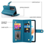 For Xiaomi Redmi 15 5G (Global) (169mm) Case Zipper Pocket Wallet Leather Phone Cover with Straps