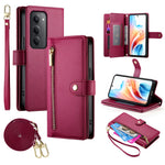 For Xiaomi Redmi 15 5G (Global) (169mm) Case Zipper Pocket Wallet Leather Phone Cover with Straps