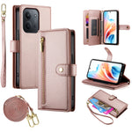 For Xiaomi Redmi 15C 4G (Global) (171mm) / Poco C85 4G (171mm) Case Zipper Pocket Wallet Leather Phone Cover with Straps