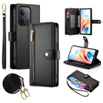 For Xiaomi Redmi 15C 4G (Global) (171mm) / Poco C85 4G (171mm) Case Zipper Pocket Wallet Leather Phone Cover with Straps