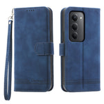 DIERFENG DF-03 För Xiaomi Redmi 15 5G (Global) (169mm) Fodral Linjer Avtryck Plånbok Läder mobilskal med Handledsrem