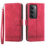 DIERFENG DF-03 För Xiaomi Redmi 15 5G (Global) (169mm) Fodral Linjer Avtryck Plånbok Läder mobilskal med Handledsrem