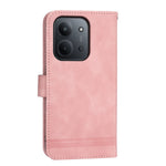 DIERFENG DF-03 For Xiaomi Redmi 15C 5G (EU) (173mm)  /  4G (EU) (173mm) Case Lines Imprint Wallet Leather Phone Cover with Wrist Strap