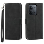 DIERFENG DF-03 For Xiaomi Redmi 15C 5G (EU) (173mm)  /  4G (EU) (173mm) Case Lines Imprint Wallet Leather Phone Cover with Wrist Strap