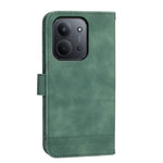 DIERFENG DF-03 För Xiaomi Redmi 15C 4G (Global) (171 mm) / Poco C85 4G (171 mm) Fodral Linjer Avtryck Plånbok Läder mobilskal med Handledsrem