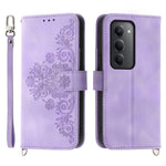 For Xiaomi Redmi 15 5G (Global) (169mm) Case Flower Pattern PU Leather Wallet Phone Cover with Strap