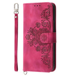 For Xiaomi Redmi 15C 4G (EU) (173mm) / 15C 5G (EU) (173mm) / Poco C85 4G (173mm) Case Flower Pattern PU Leather Wallet Cover with Strap