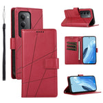 For Xiaomi Redmi 15 5G (Global) (169mm) Phone Case Line Imprint Leather Wallet Cover with Wrist Strap