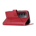 For Xiaomi Redmi 15 5G (Global) (169mm) Phone Case Line Imprint Leather Wallet Cover with Wrist Strap
