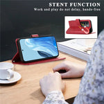 For Xiaomi Redmi 15 5G (Global) (169mm) Phone Case Line Imprint Leather Wallet Cover with Wrist Strap