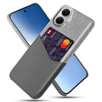 For Xiaomi Poco F7 5G / Redmi Turbo 4 Pro 5G Case PU Leather Cloth Texture Hard PC Phone Cover with Card Holder
