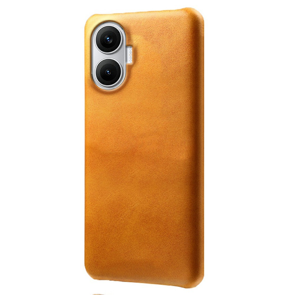 For Xiaomi Poco F7 5G / Redmi Turbo 4 Pro 5G Case Calf Texture PU Leather Hard PC Protective Phone Cover
