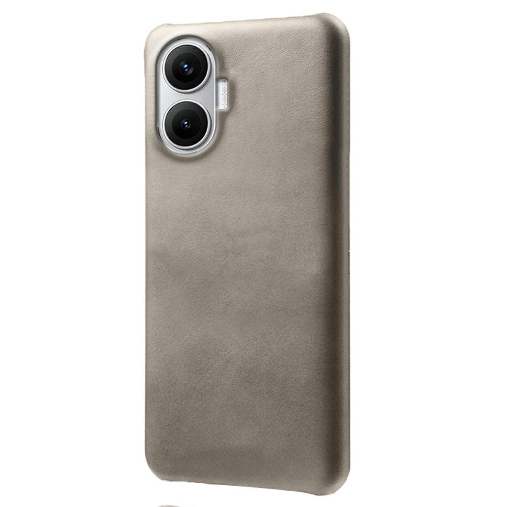 For Xiaomi Poco F7 5G / Redmi Turbo 4 Pro 5G Case Calf Texture PU Leather Hard PC Protective Phone Cover