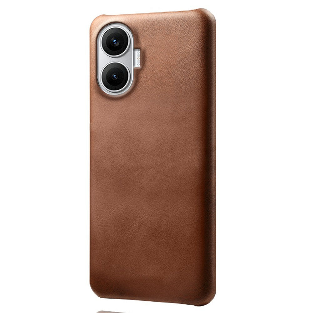 For Xiaomi Poco F7 5G / Redmi Turbo 4 Pro 5G Case Calf Texture PU Leather Hard PC Protective Phone Cover
