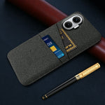 For Xiaomi Poco F7 5G / Redmi Turbo 4 Pro 5G Case Cloth + Hard PC Phone Cover with Dual Card Slots