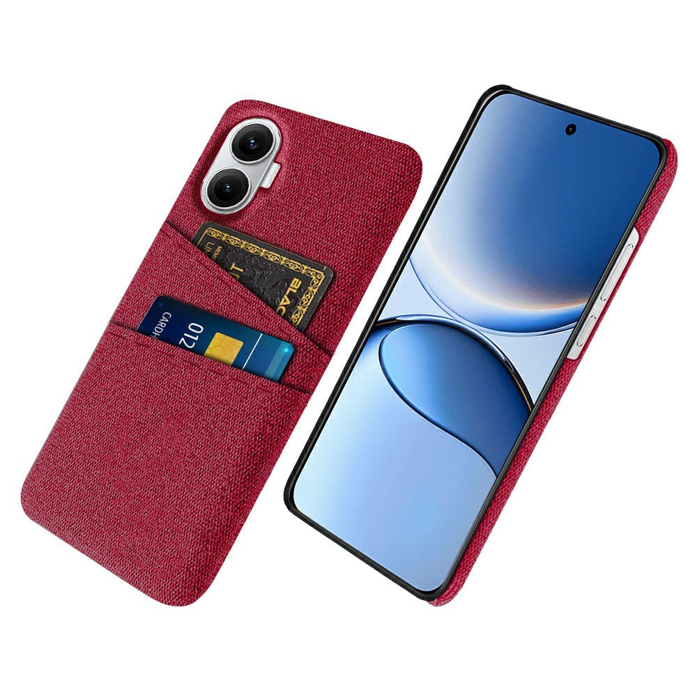 For Xiaomi Poco F7 5G / Redmi Turbo 4 Pro 5G Case Cloth + Hard PC Phone Cover with Dual Card Slots