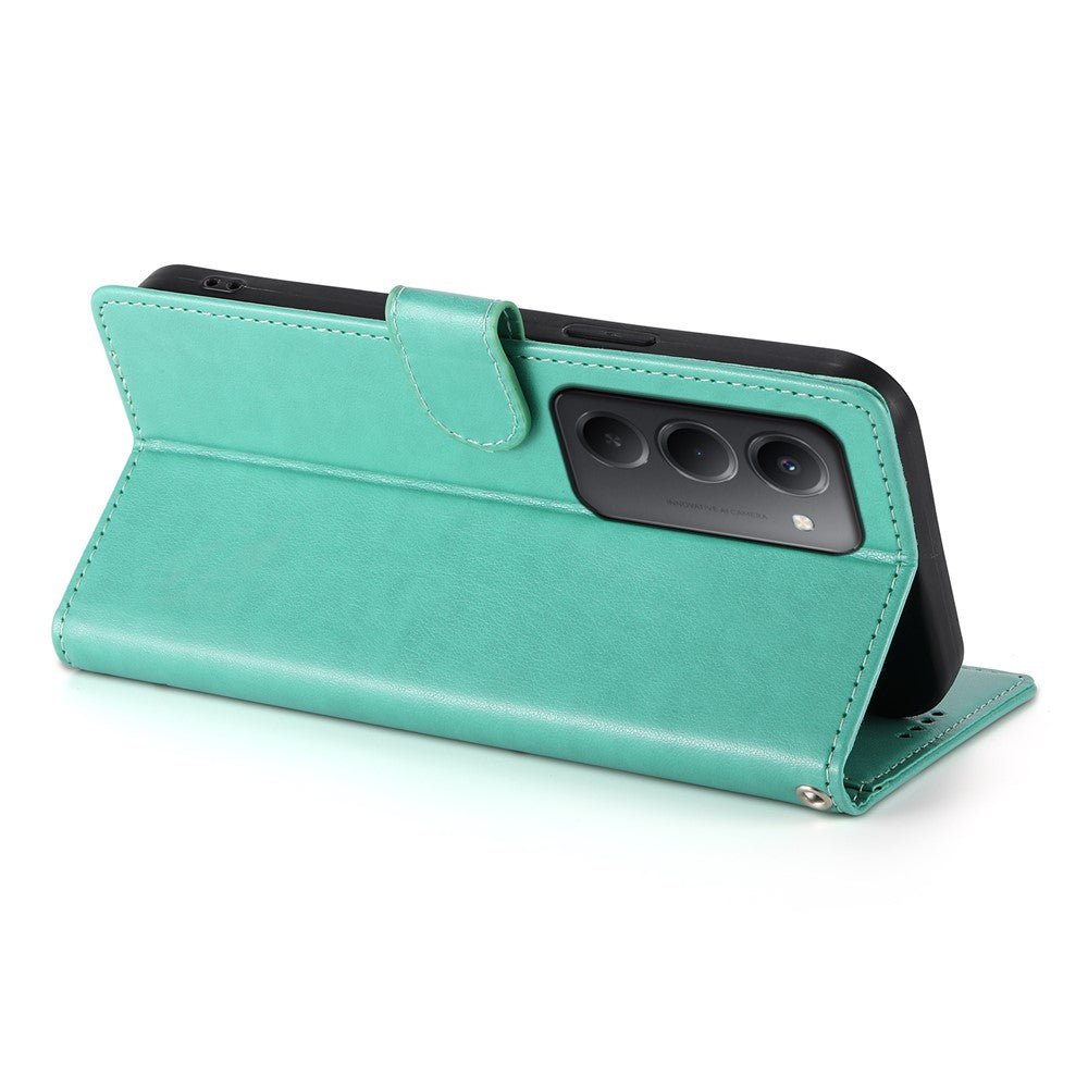 For Xiaomi Redmi 15 5G (Global) (169mm) Wallet Case Butterfly Floral Imprint PU Leather Phone Cover with Wrist Strap