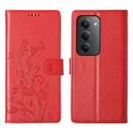 For Xiaomi Redmi 15 5G (Global) (169mm) Wallet Case Butterfly Floral Imprint PU Leather Phone Cover with Wrist Strap