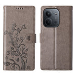 PU-lædermobilcover med sommerfugletryk og rem til Xiaomi Redmi 15C 4G (EU) (173 mm) / 15C 5G (EU) (173 mm) / Poco C85 4G (173 mm)