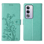Til Oppo A5 5G / A5i Pro 4G Pung Etui Butterfly Blomsterpræg PU Læder Telefoncover med Håndledsrem
