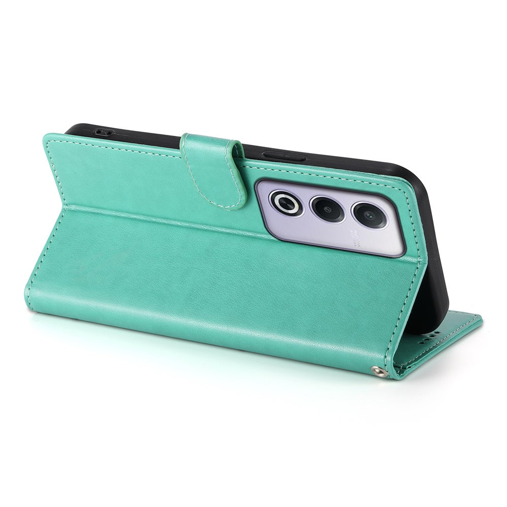 Til Oppo A5 5G / A5i Pro 4G Pung Etui Butterfly Blomsterpræg PU Læder Telefoncover med Håndledsrem