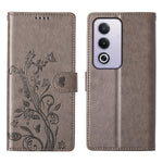 Til Oppo A5 5G / A5i Pro 4G Pung Etui Butterfly Blomsterpræg PU Læder Telefoncover med Håndledsrem