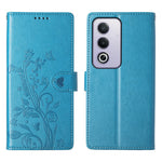 Til Oppo A5 5G / A5i Pro 4G Pung Etui Butterfly Blomsterpræg PU Læder Telefoncover med Håndledsrem