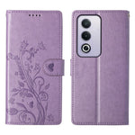 Til Oppo A5 5G / A5i Pro 4G Pung Etui Butterfly Blomsterpræg PU Læder Telefoncover med Håndledsrem
