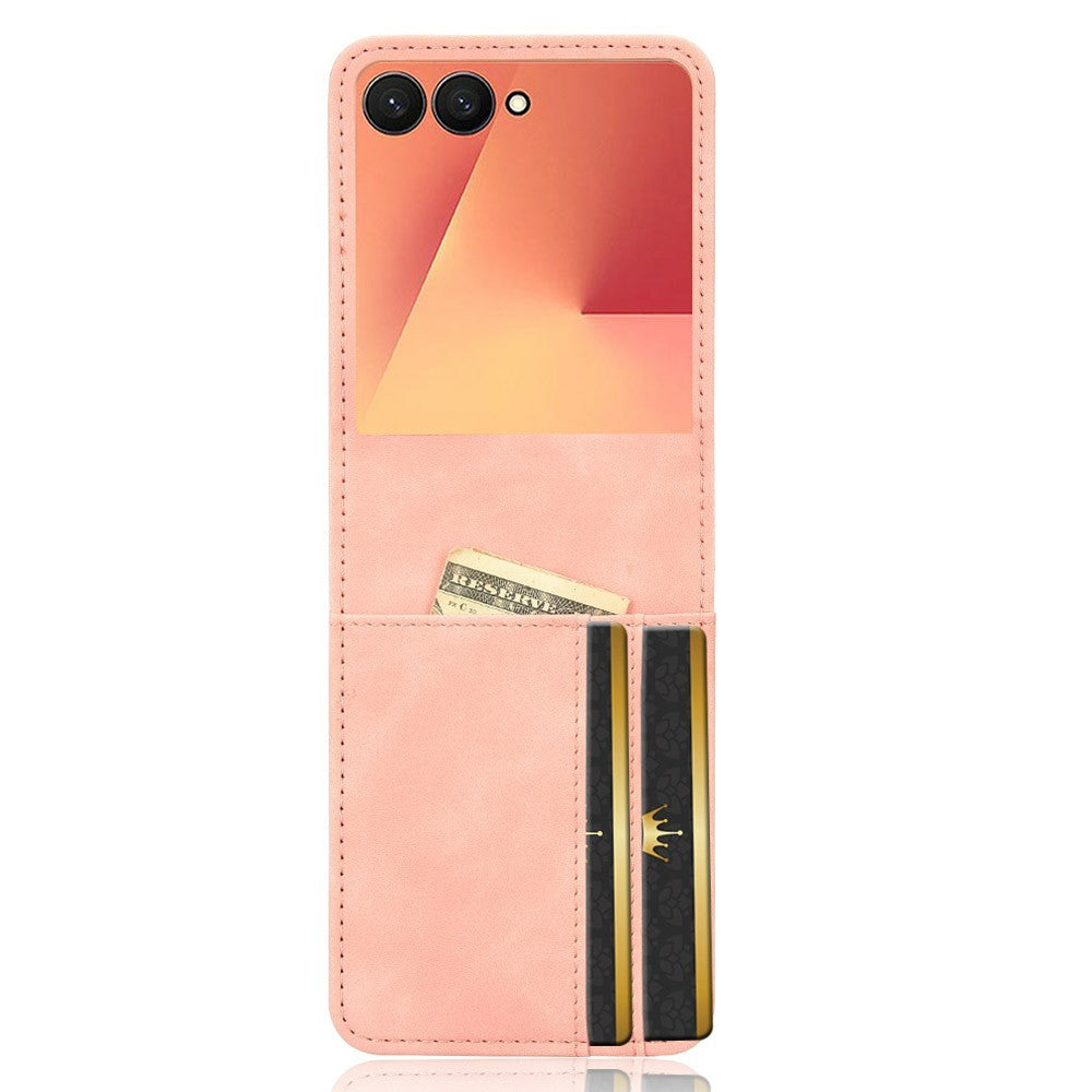 For Samsung Galaxy Z Flip7 5G Case Separable Design Card Slot Leather + PC Phone Cover