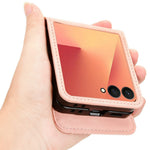 For Samsung Galaxy Z Flip7 5G Case Separable Design Card Slot Leather + PC Phone Cover