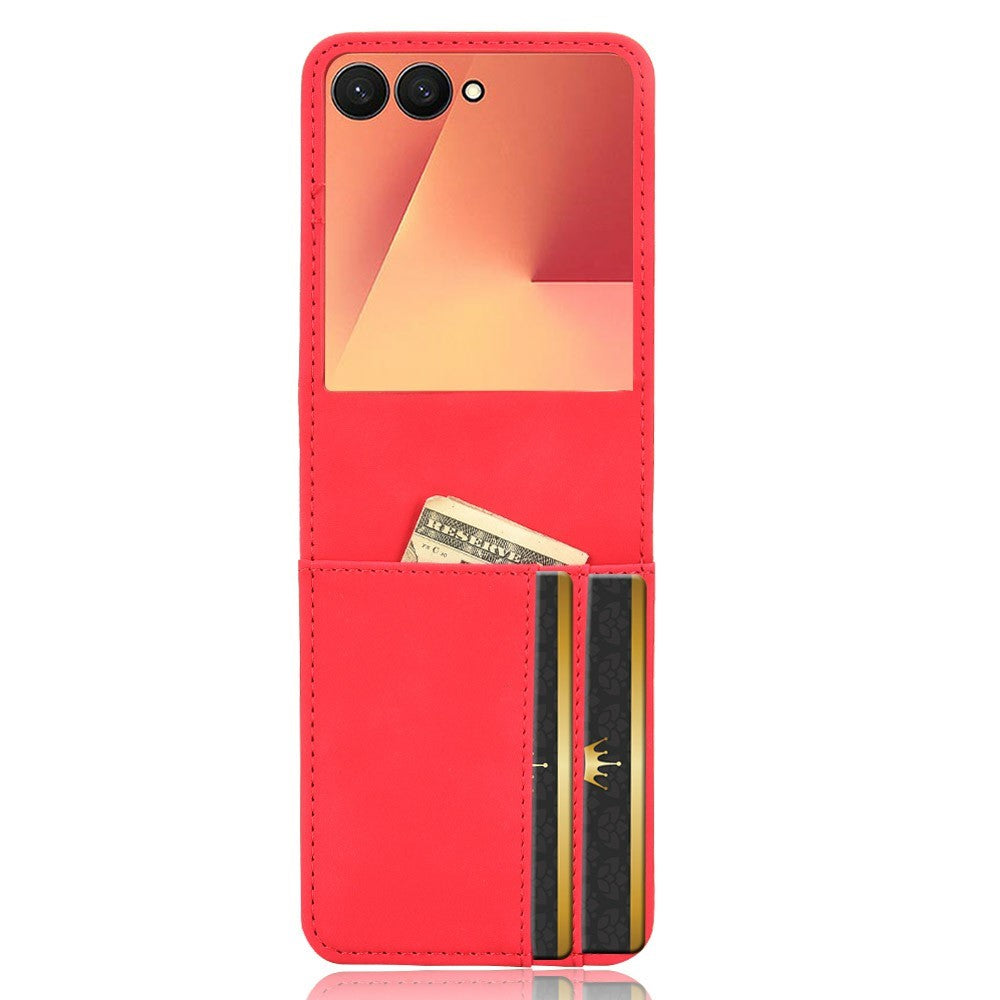 For Samsung Galaxy Z Flip7 5G Case Separable Design Card Slot Leather + PC Phone Cover