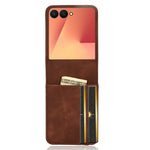 For Samsung Galaxy Z Flip7 5G Case Separable Design Card Slot Leather + PC Phone Cover