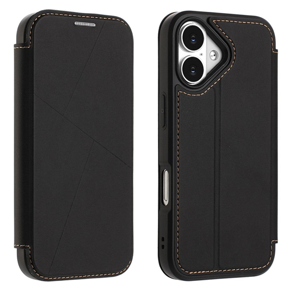 Til iPhone 17 Etui Magnetisk Lukning Kortplads Læder Flip Telefoncover