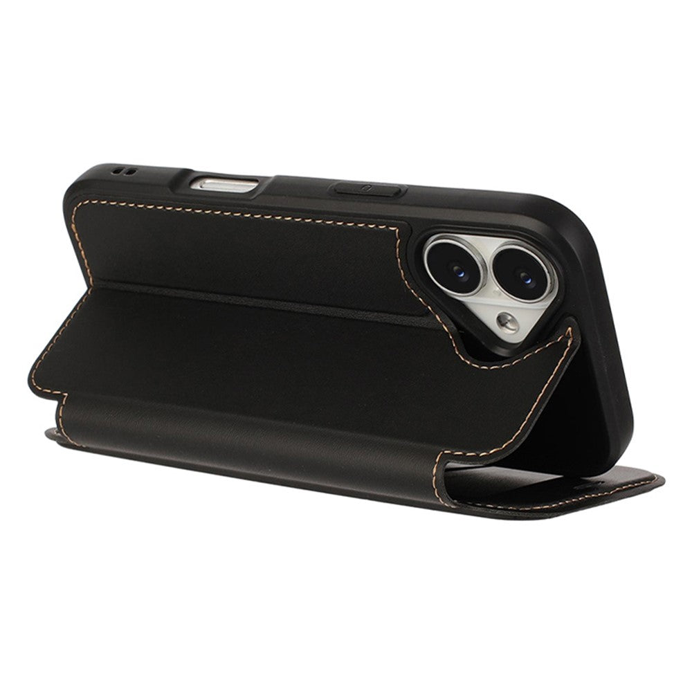 Til iPhone 17 Etui Magnetisk Lukning Kortplads Læder Flip Telefoncover