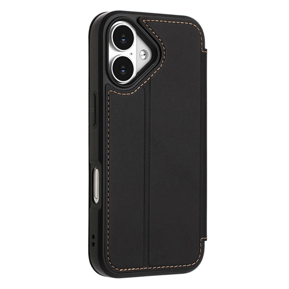 Til iPhone 17 Etui Magnetisk Lukning Kortplads Læder Flip Telefoncover