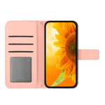 OnePlus Nord N20 5G / Reno8 Lite 5G / Reno7 Lite 5G / Reno8 Z 5G / Reno7 Z 5G HT04 mobilskal, fallsäkert hudvänligt PU-läder med tryckt solrosmotiv, plånboksfodral med handrem