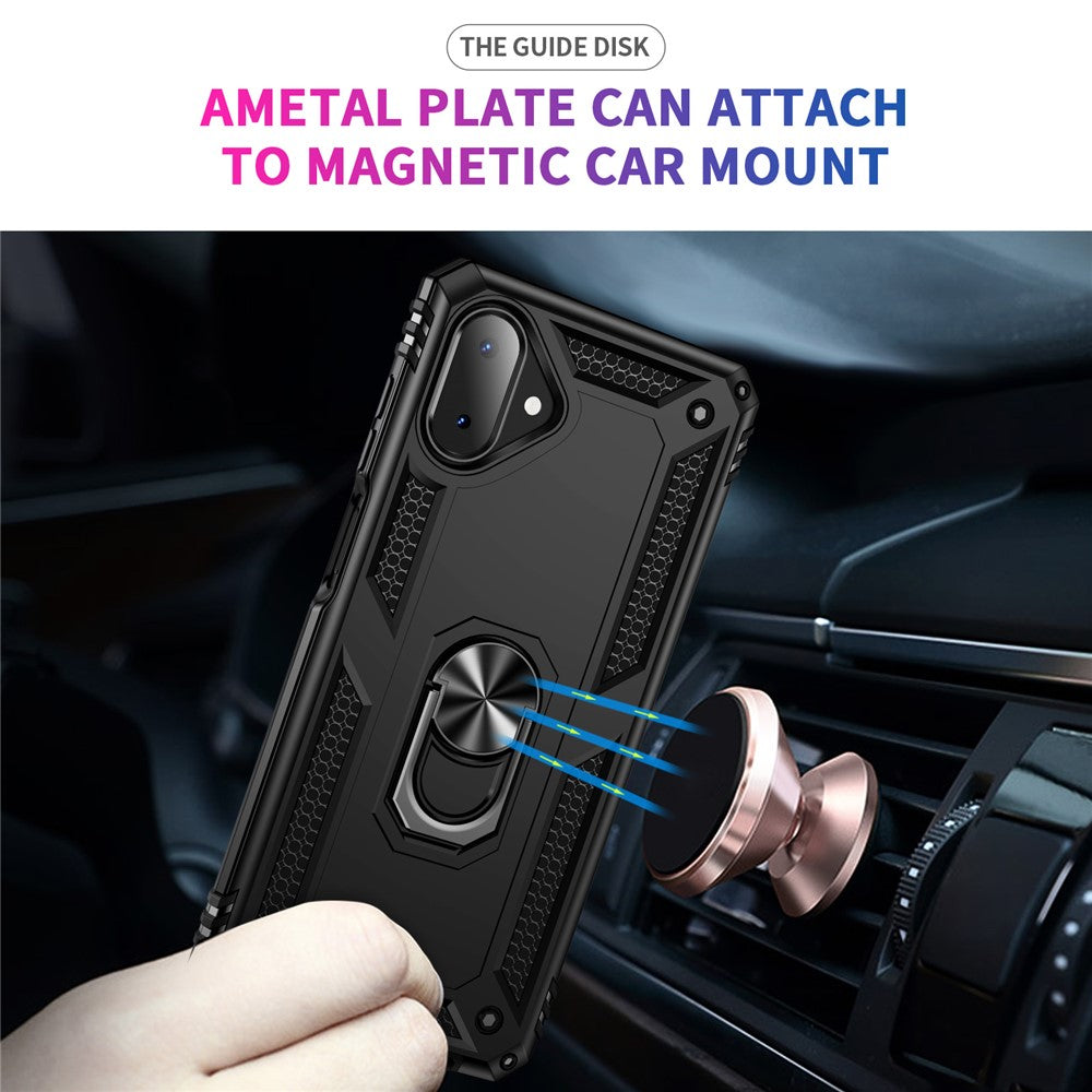 Til Samsung Galaxy A07 4G Cover PC + TPU Telefoncover med Støtteben