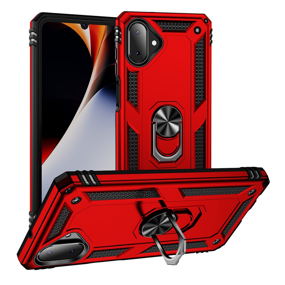 Til Samsung Galaxy A07 4G Cover PC + TPU Telefoncover med Støtteben