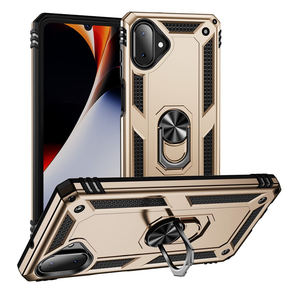 Til Samsung Galaxy A07 4G Cover PC + TPU Telefoncover med Støtteben