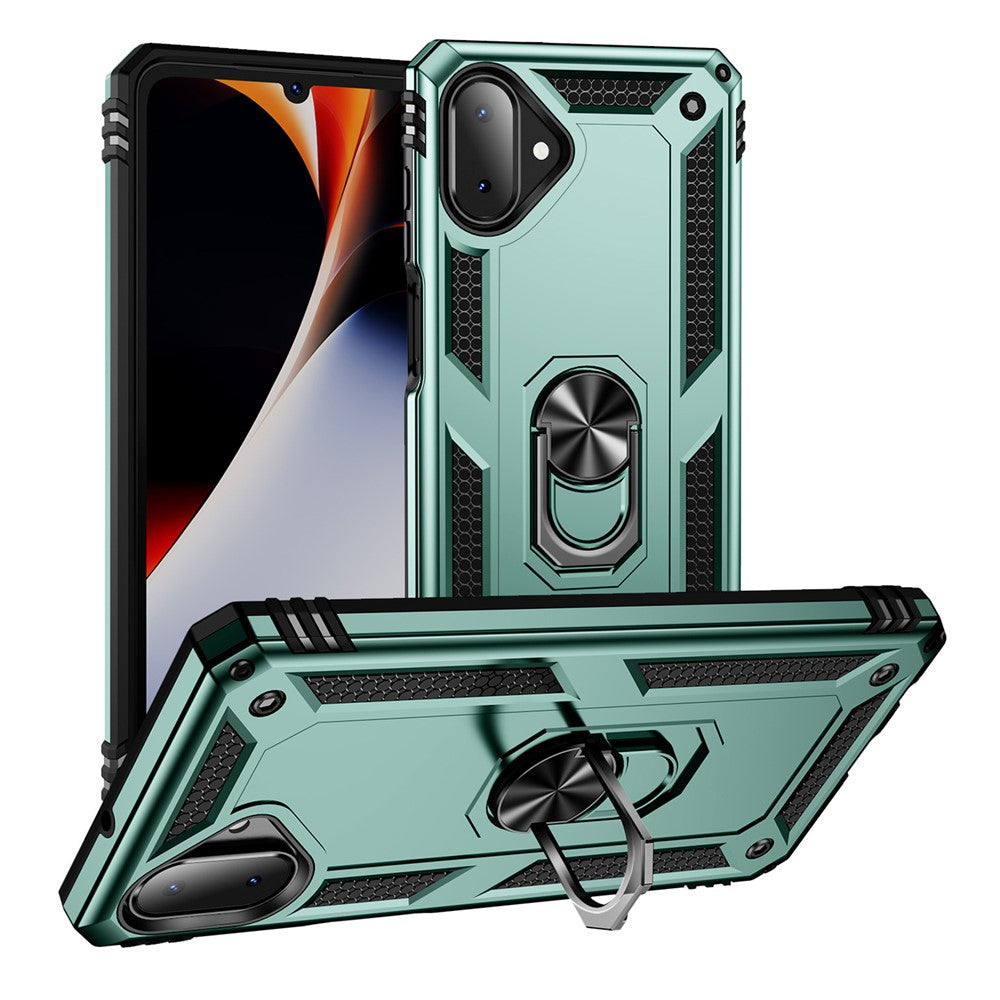 Til Samsung Galaxy A07 4G Cover PC + TPU Telefoncover med Støtteben