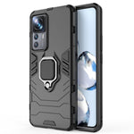 For Xiaomi 12T Pro 5G Ring Holder Kickstand Protective Phone Cover Hard PC Soft TPU Drop-proof Case