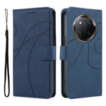 For Honor X60 Pro 5G / Honor X9c 5G Wallet Case Leather Phone Cover Stand with Curved Line Design
