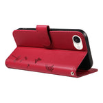 For iPhone 17th / 16th Leather Wallet Case with Strap Dandelion Imprint Phone Stand Cover