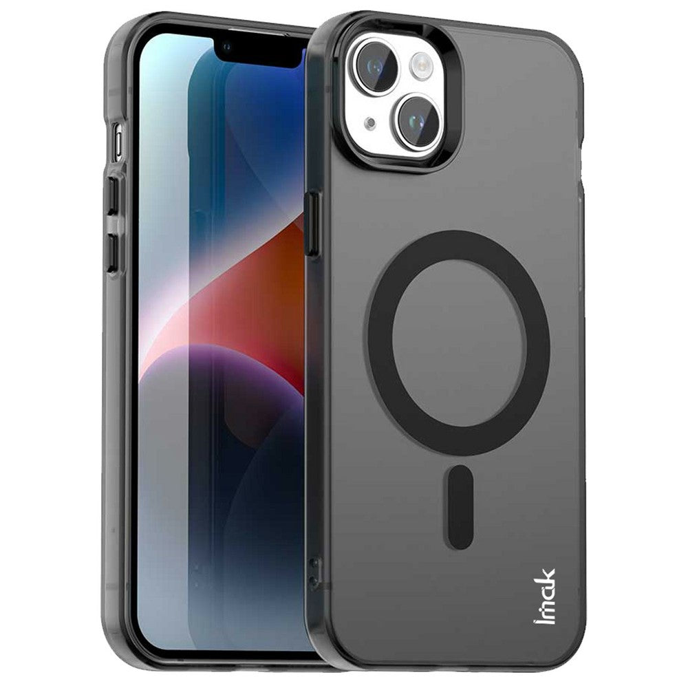 IMAK For iPhone 15 Case Compatible with MagSafe Candy Color Anti Drop TPU + PET Back Cover