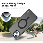 IMAK For iPhone 15 Case Compatible with MagSafe Candy Color Anti Drop TPU + PET Back Cover
